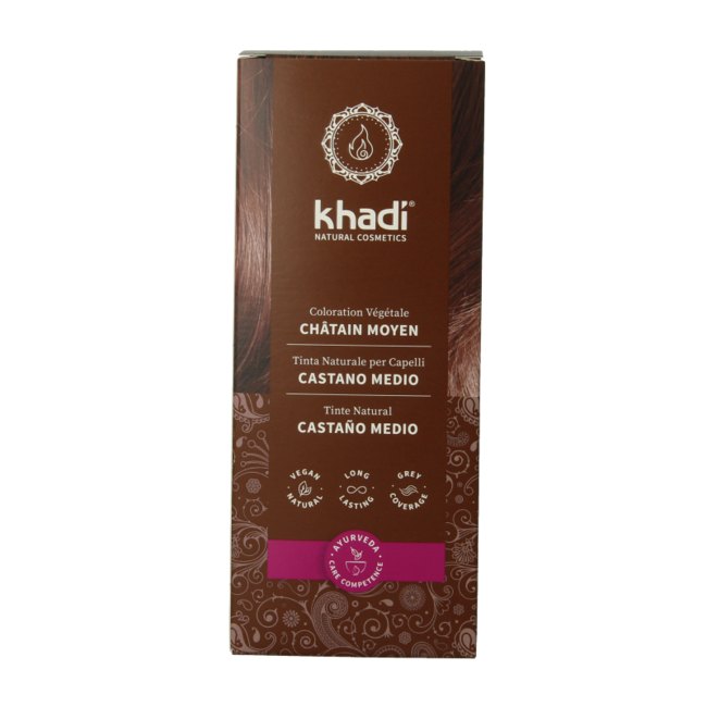 Khadi Hair Colour Medium Brown 100g