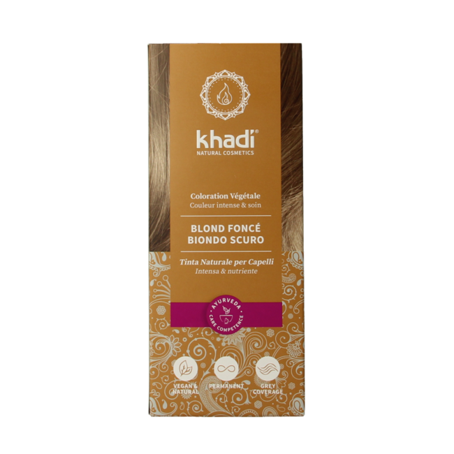 Khadi Coloration capillaire blond foncé 100 g