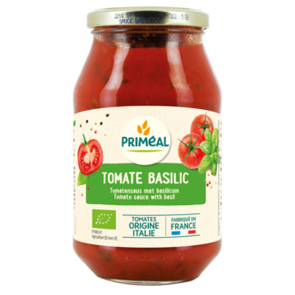 Primeal Salsa de tomate y albahaca bio 510 gramos