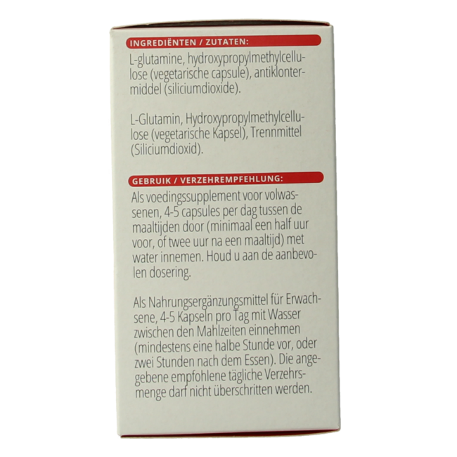 Vitals L-Glutamina 1000mg 60 Cápsulas