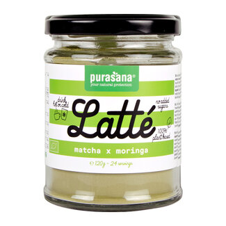 Purasana Purasana Latte matcha moringa vegan organic 120 Gram