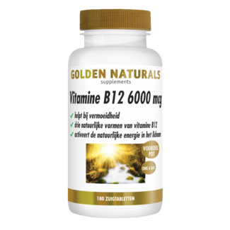 Golden Naturals Golden Naturals Vitamina B12 6000mcg 180 Compresse Sublinguali