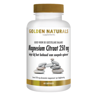 Golden Naturals Golden Naturals Cytrynian magnezu 250mg 60 kapsułek wegetariańskich