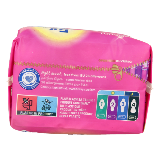 Serviettes hygiéniques Platinum Long avec ailettes taille 2 10 pièces