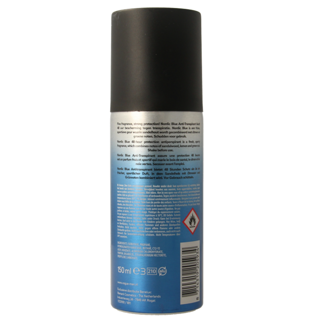 Vogue Men Nordic Blue anti-perspirant 150 Millilitres
