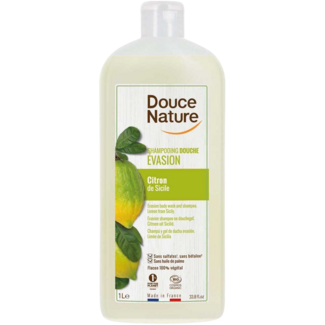 Douce Nature Douce Nature Duschgel & Shampoo Evasion Zitrone Sizilien Bio 1 Liter