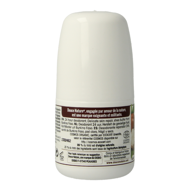 Douce Nature Deodorant roll-on with shea butter 24h organic 50 Millilitre