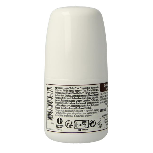 Douce Nature Desodorante roll-on con manteca de karité 24h bio 50 mililitros