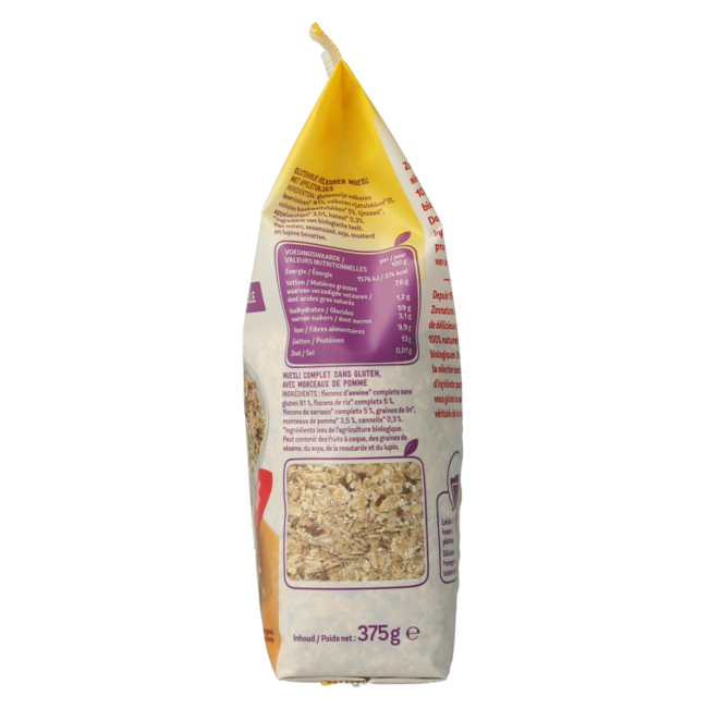 Muesli Zonnatura mela e cannella senza glutine bio 375 Grammi