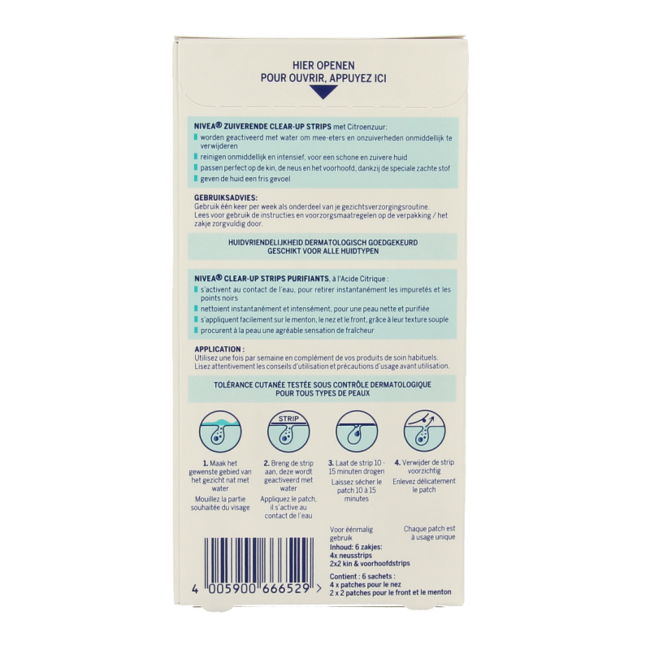 Nivea Visage clearup strips 6 Pieces
