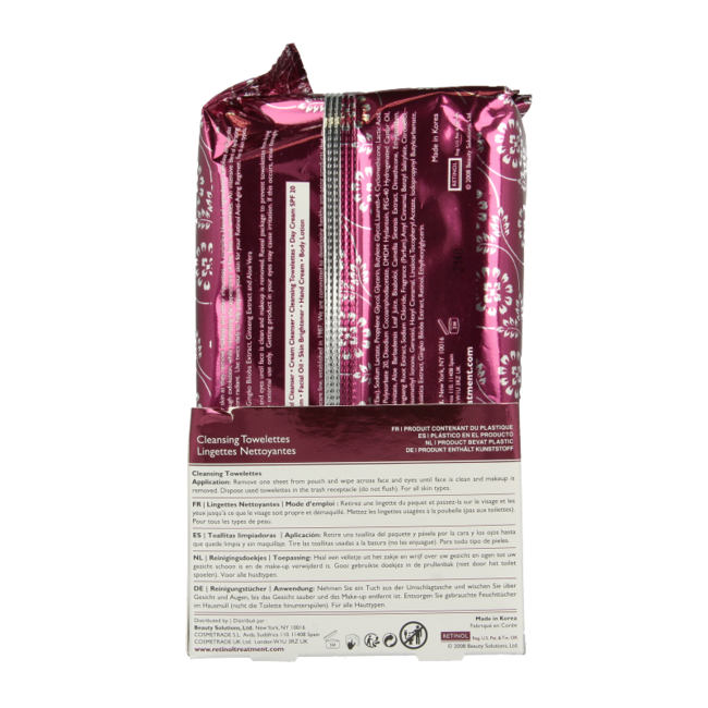 Cleansing towel anti-aging 60 Stuks