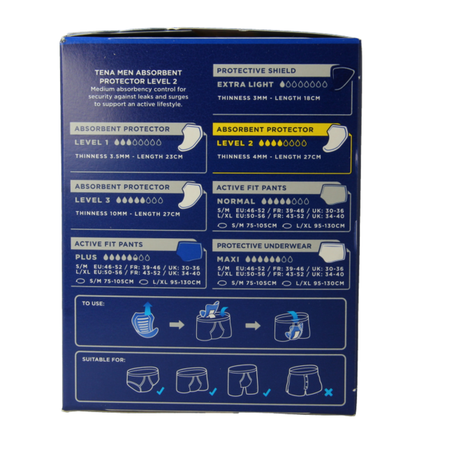 Tena Men Active Fit Livello 2, 10 Pezzi