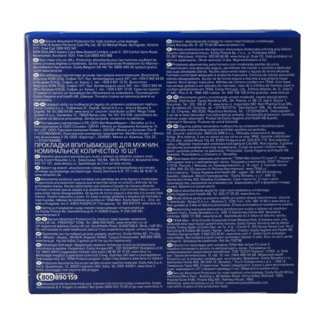 Tena Men active fit level 2 10 Pieces