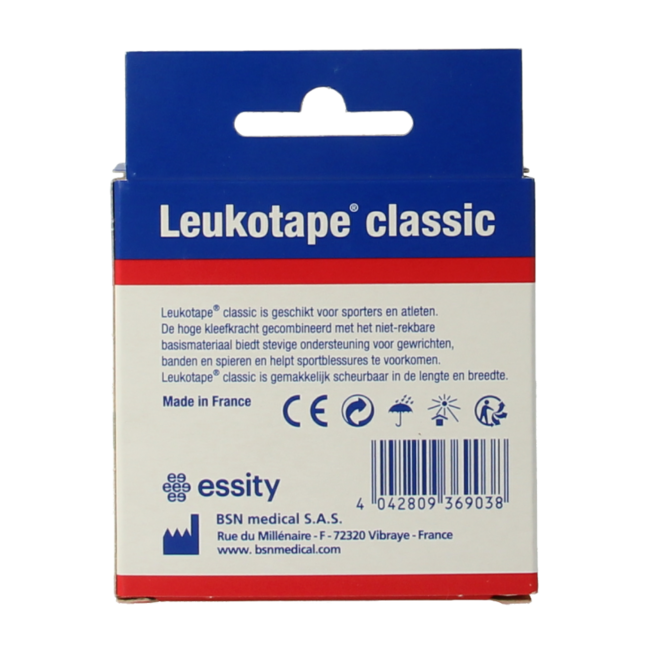Leukotape Classic cinta rígida 2cm x 10m 1 unidad
