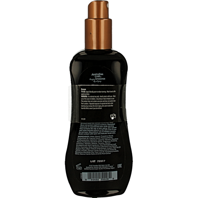 Spray huile sèche intensificateur de bronzage Australian Gold 237 millilitres