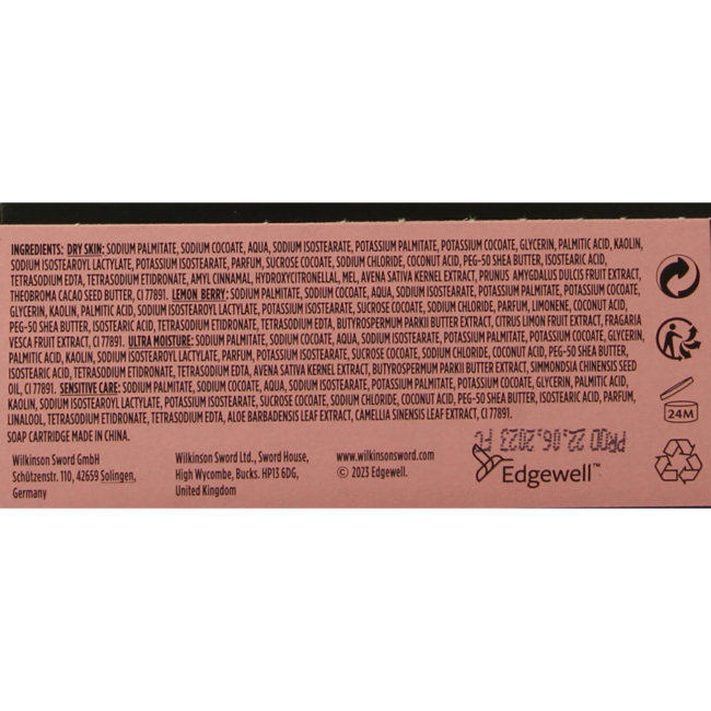 Lame di ricambio Wilkinson Intuition Varietà 4 Pezzi