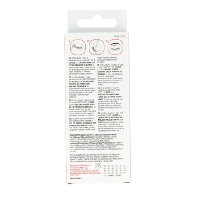 Kiss False Eyelashes Natural Gorgeous 1 Set