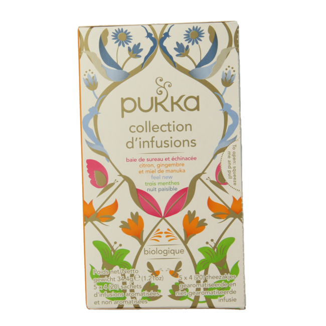 Collection de tisanes bio Pukka 20 Sachets
