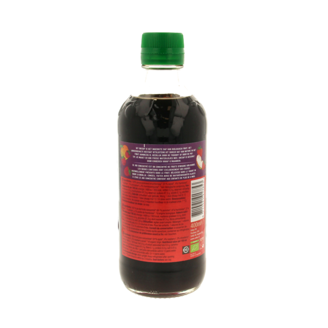 Organic apple, raspberry and strawberry fruit juice concentrate 400ml
