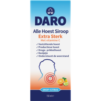 Daro Alle hoest siroop extra sterk met vitamine C 150 Milliliter