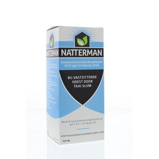 Natterman Hoestdrank extra sterk broomhexine HCl 8mg/5ml 150 Milliliter