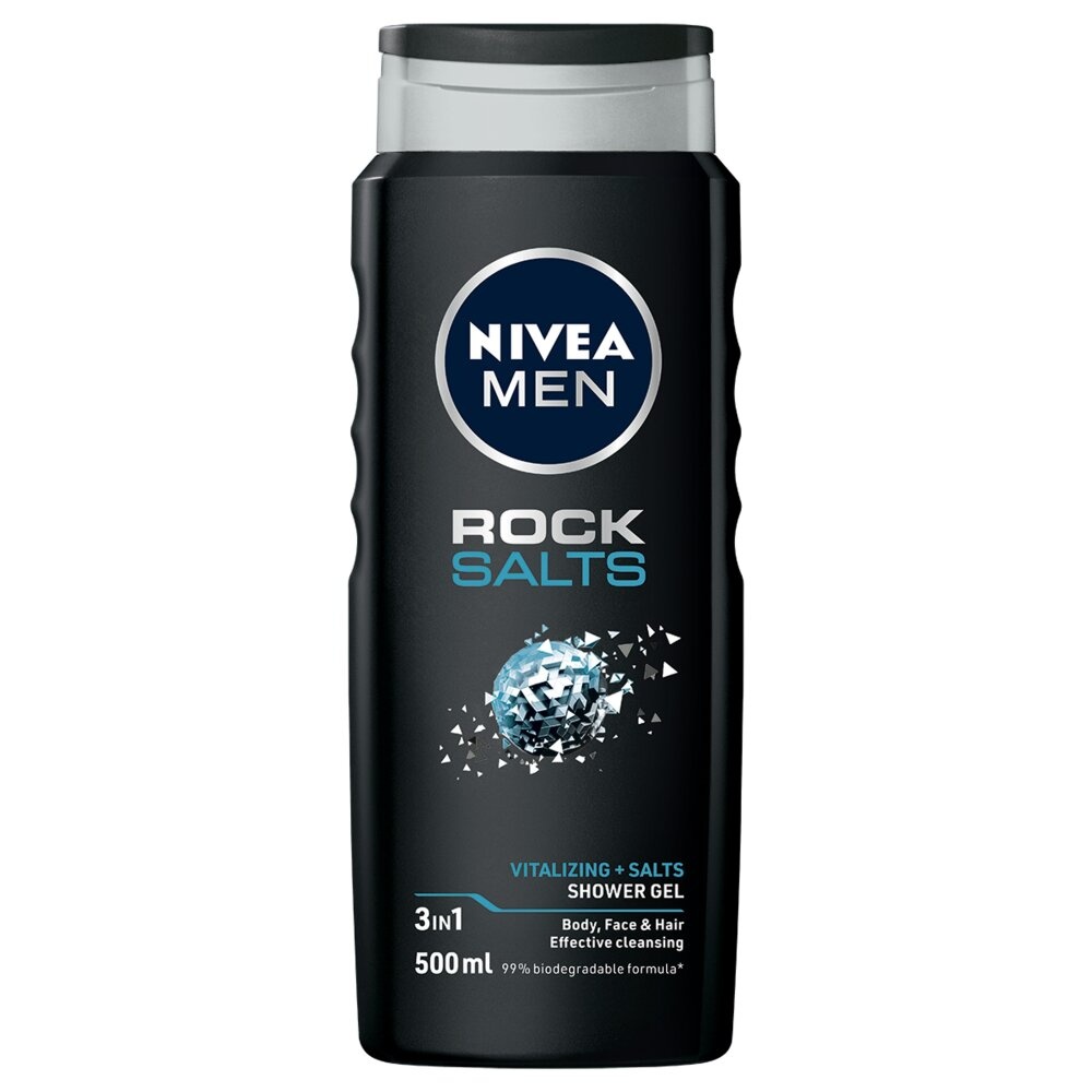 Nivea Gel de ducha para hombre Rock Salts 500 mililitros