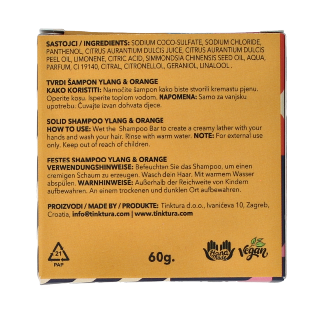 Tinktura Feste Shampoo-Bar Ylang/Orange 1 Stück