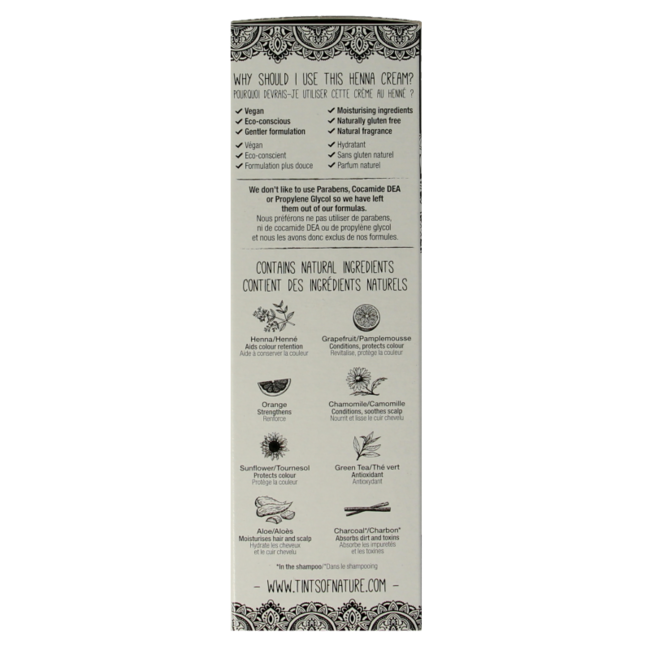 Tints Of Nature Henna Creme Schwarz semi-permanent 70 Milliliter