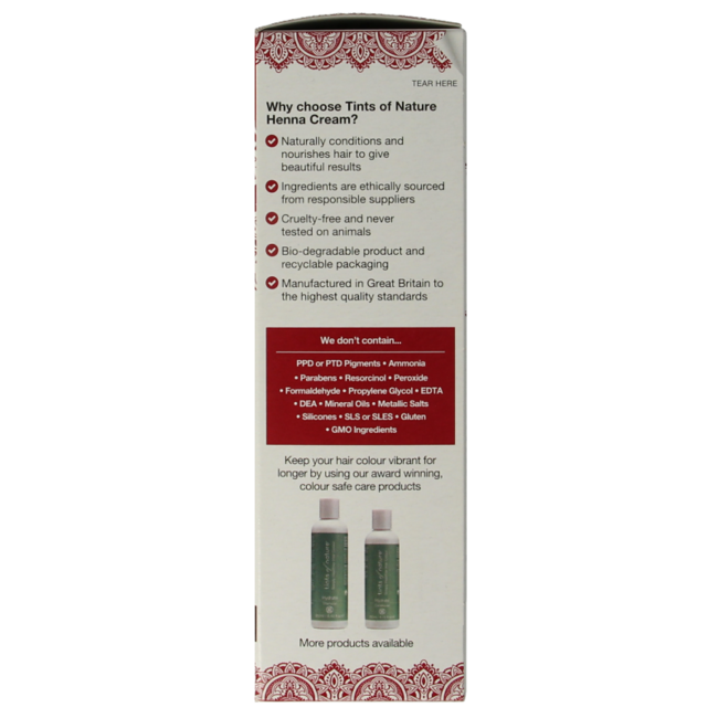 Tints Of Nature Henna cream chocolate semi permanent 70 Milliliter