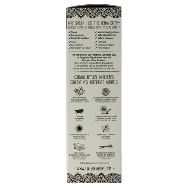 Tints Of Nature Crème au henné châtain foncé semi-permanente 70 ml
