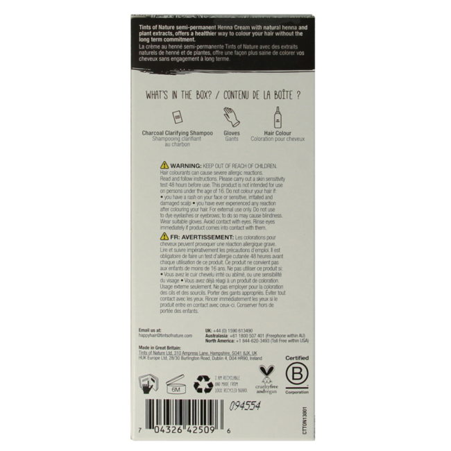 Tints Of Nature Henna cream dark brown semi permanent 70 Milliliter