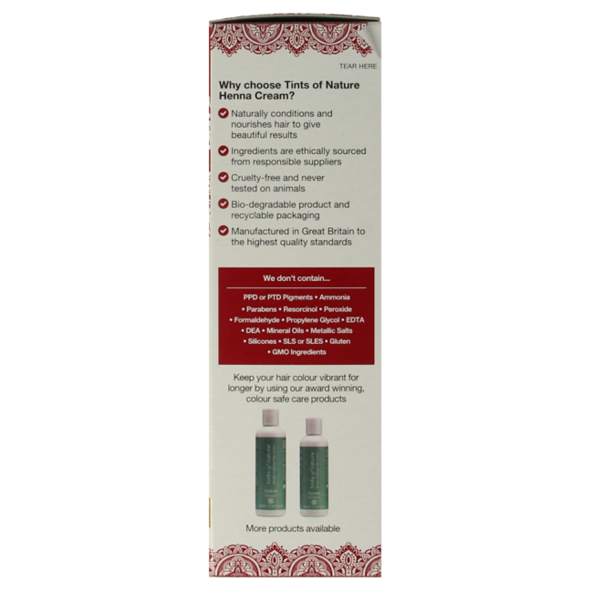 Tints Of Nature Henna Creme Goldblond semi-permanent 70 Milliliter