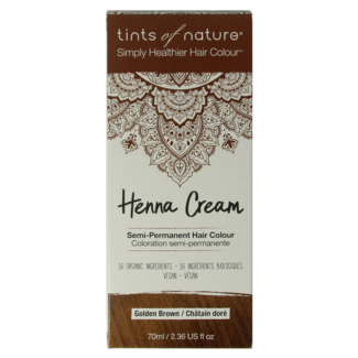 Tints Of Nature Tints Of Nature Henna Creme Goldbraun semi-permanent 70 Milliliter