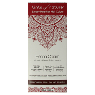 Tints Of Nature Tints Of Nature Crema Henné rosso mogano semi-permanente 70 Millilitri