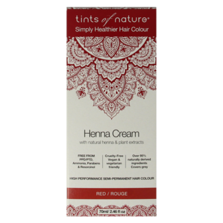 Tints Of Nature Tints Of Nature Crème au henné rouge semi-permanente 70 ml