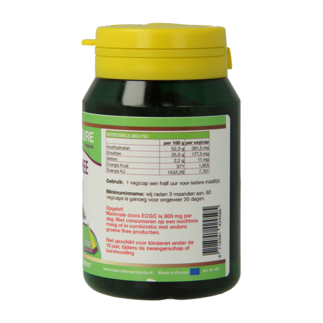 SNP Té verde 400 mg puro 60 Cápsulas vegetarianas