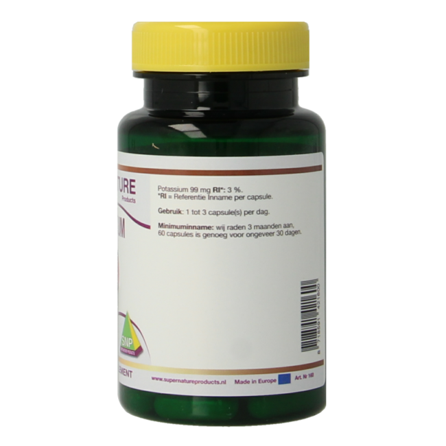 Potassium citraat 275mg 60 Capsules