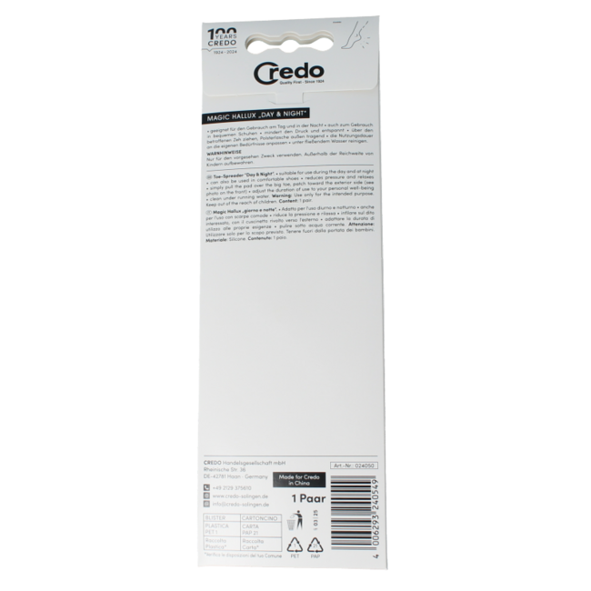 Separator do palców Credo Magic Hallux na dzień i noc, 1 para