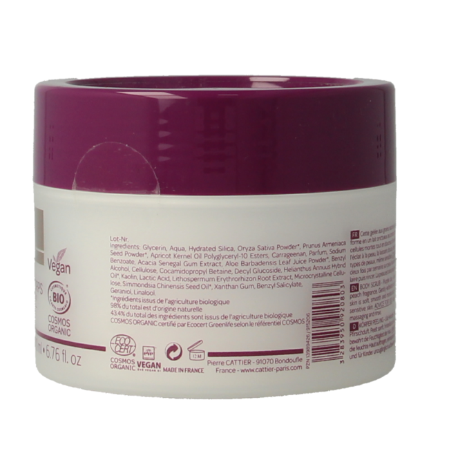 Cattier Körperpeeling Pfirsich Ylang-Ylang 200 ml