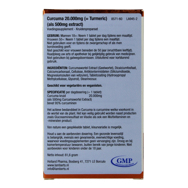 Lamberts Curcuma 20.000 mg (Kurkuma) 60 Tabletten