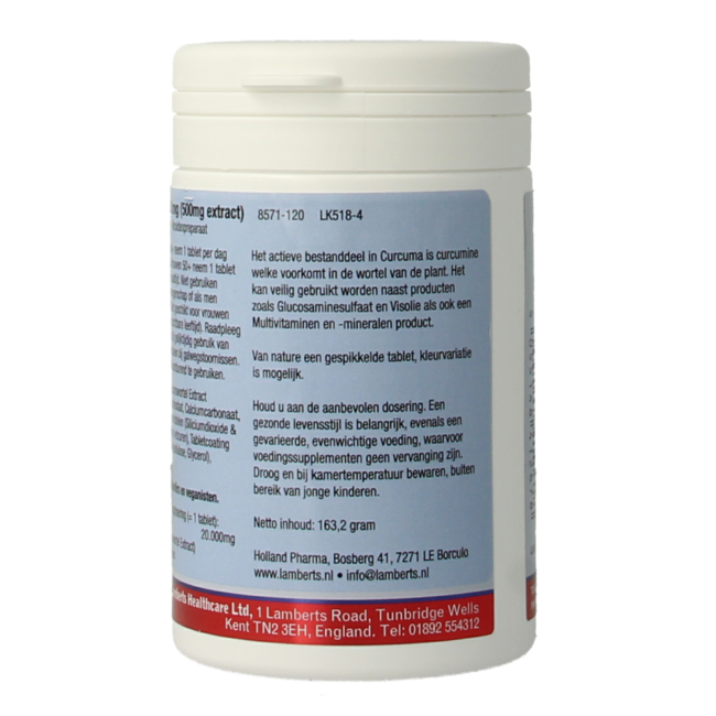 Lamberts Curcuma 20.000mg (cúrcuma) 120,00 comprimidos