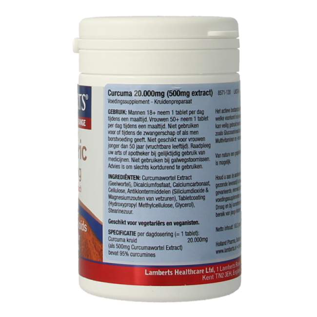 Lamberts Curcuma 20.000mg (cúrcuma) 120,00 comprimidos