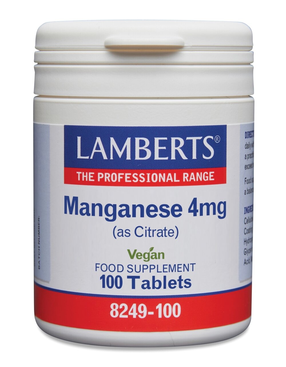 Lamberts Manganese 4 mg | Supporto Ossa & Energia