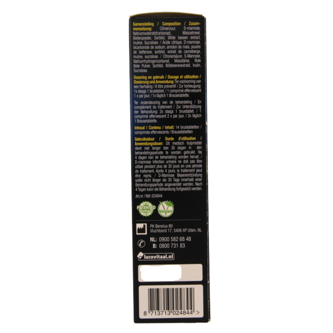 Lucovitaal D-Mannose cistitis 14 comprimidos efervescentes