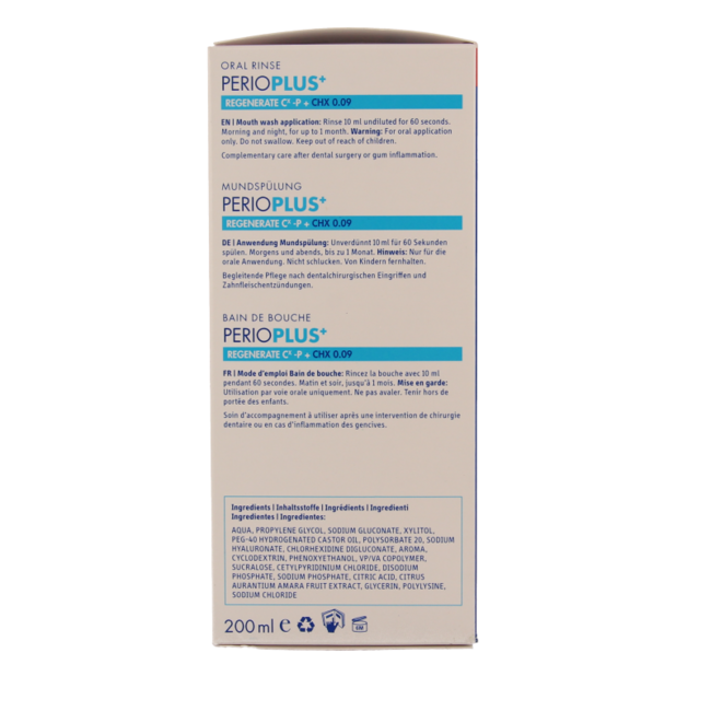 Curaprox Perio plus regenerate CHX 0.09 200 Milliliter