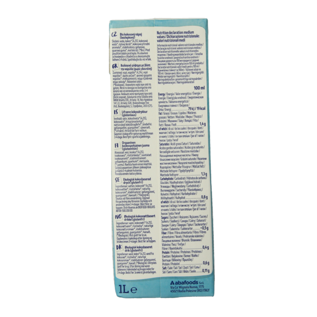 Kokosdrink suikervrij bio 1 Liter