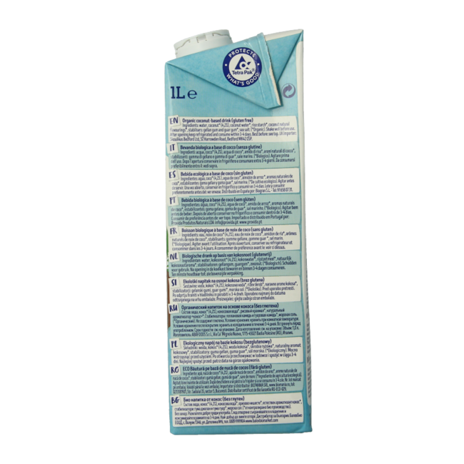 Boisson à la noix de coco sans sucre bio 1 litre