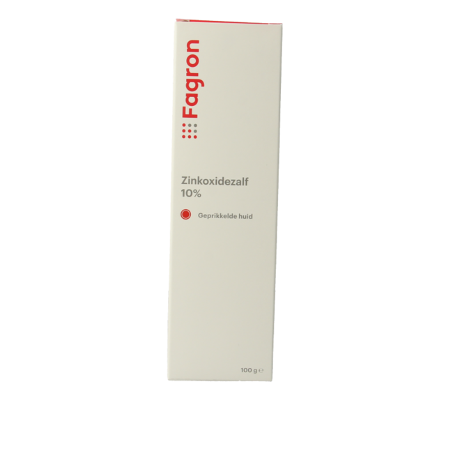 Fagron Zinc Oxide Ointment 10% with box and leaflet 100g