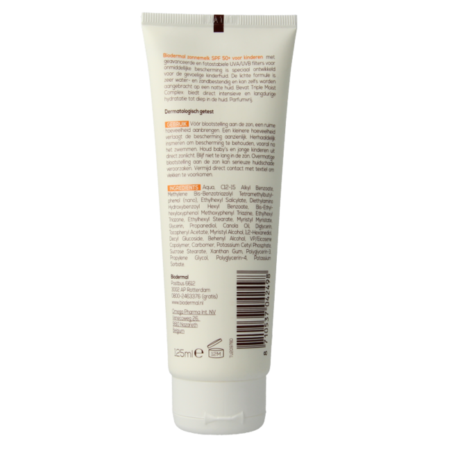 Biodermal Zonnemelk kids SPF50+ 125 Milliliter