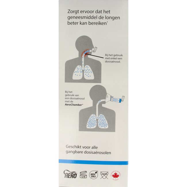 Aerochamber Plus Flow-Vu Maschera per Adulti 1 Pezzo